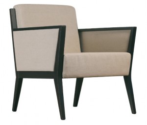 Cinquanta C509 FA Single Lounge. Fabric Seat And Back. Fabric Arm Infills. Stained Frame. Any Fabric